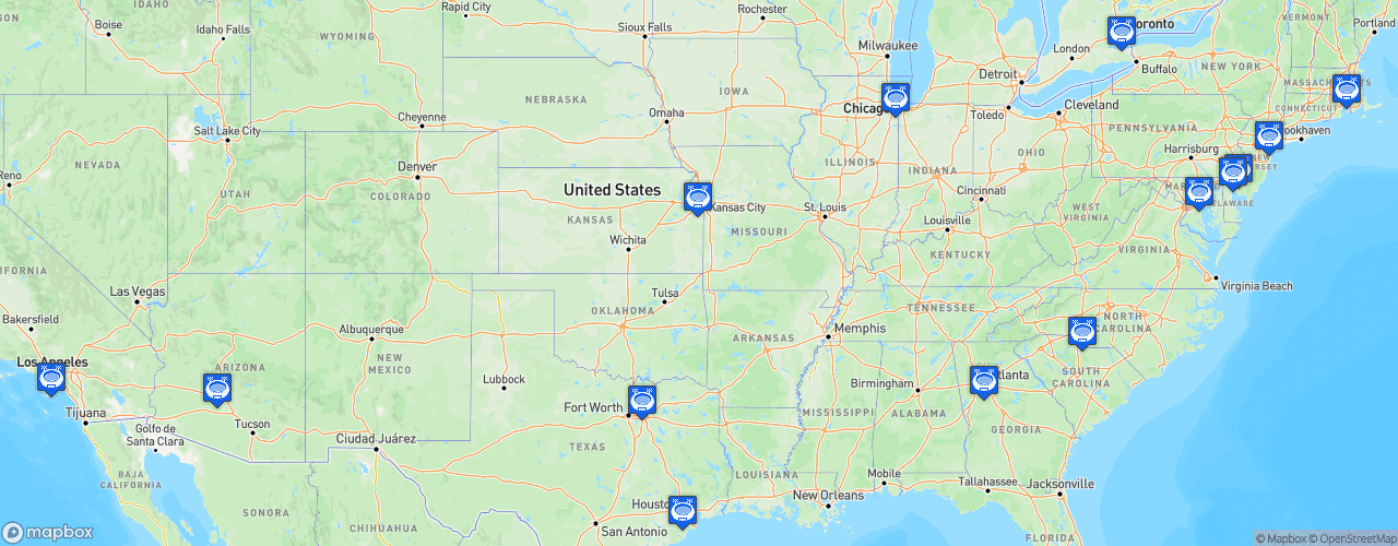 Static Map of CONCACAF Gold Cup - CONCACAF Gold Cup 2015