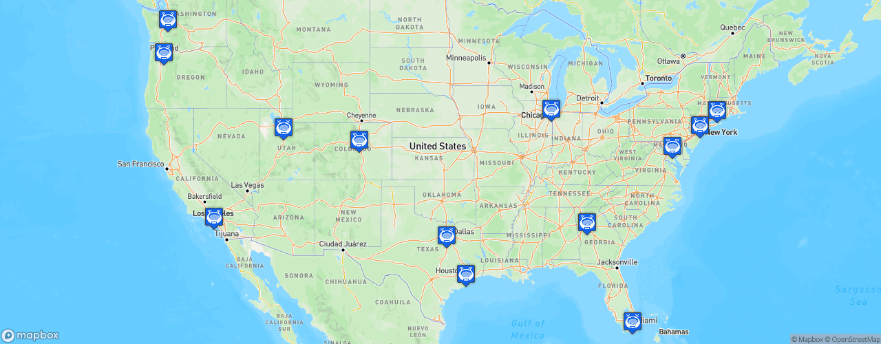 Static Map of CONCACAF Gold Cup - CONCACAF Gold Cup 2013