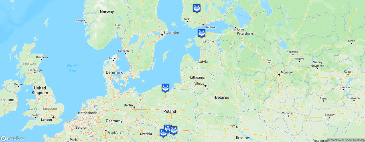 Static Map of CEV Men's European Volleyball Championship 2021