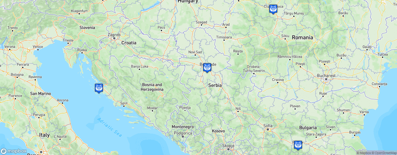 Static Map of CEV Women's European Volleyball Championship 2021