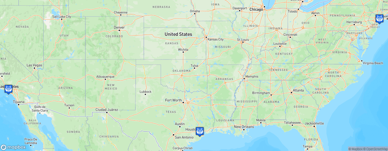 Static Map of Cricket All-Stars Series 2016