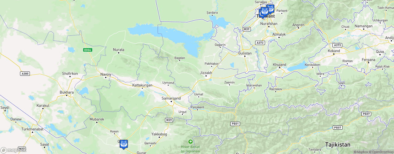 Static Map of AFC U-23 Asian Cup Uzbekistan 2022