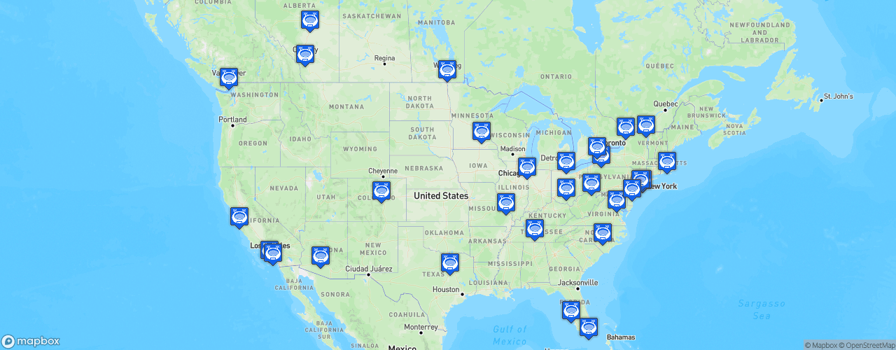 Static Map of National Hockey League - Saison 2016-2017