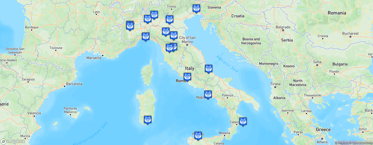 Static Map of Lega Serie A - Saison 2016-2017
