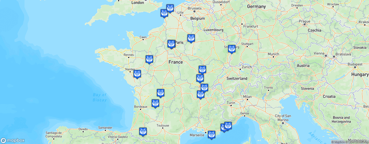 Static Map of Betclic Elite - Saison 2017-2018 de Pro A