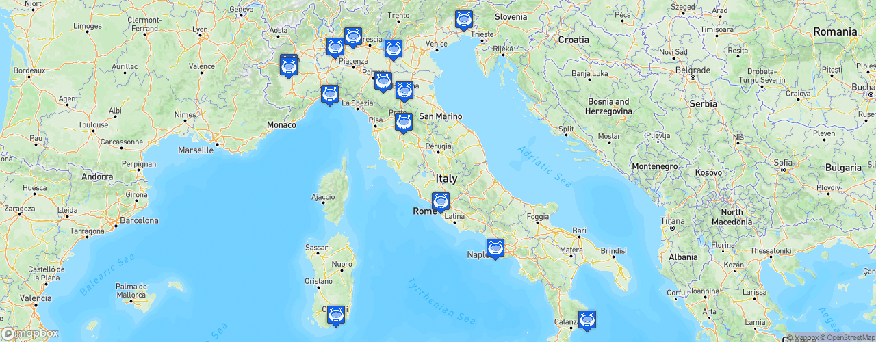 Static Map of Lega Serie A - Saison 2017-2018