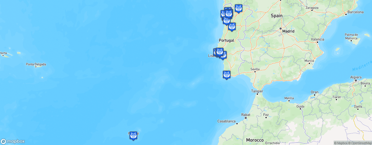 Static Map of Liga Portugal - Saison 2017-2018