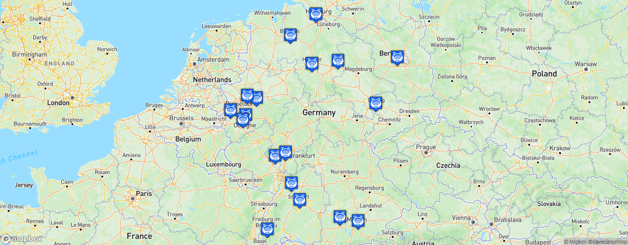 Static Map of Bundesliga - Saison 2017-2018