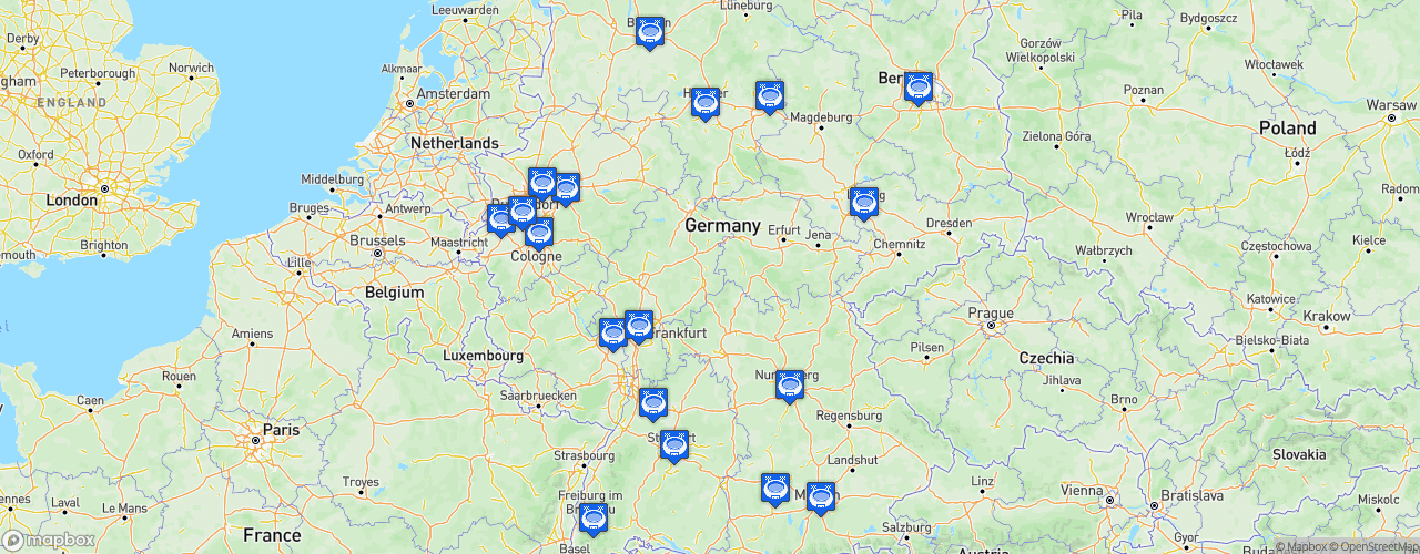 Static Map of Bundesliga - Saison 2018-2019
