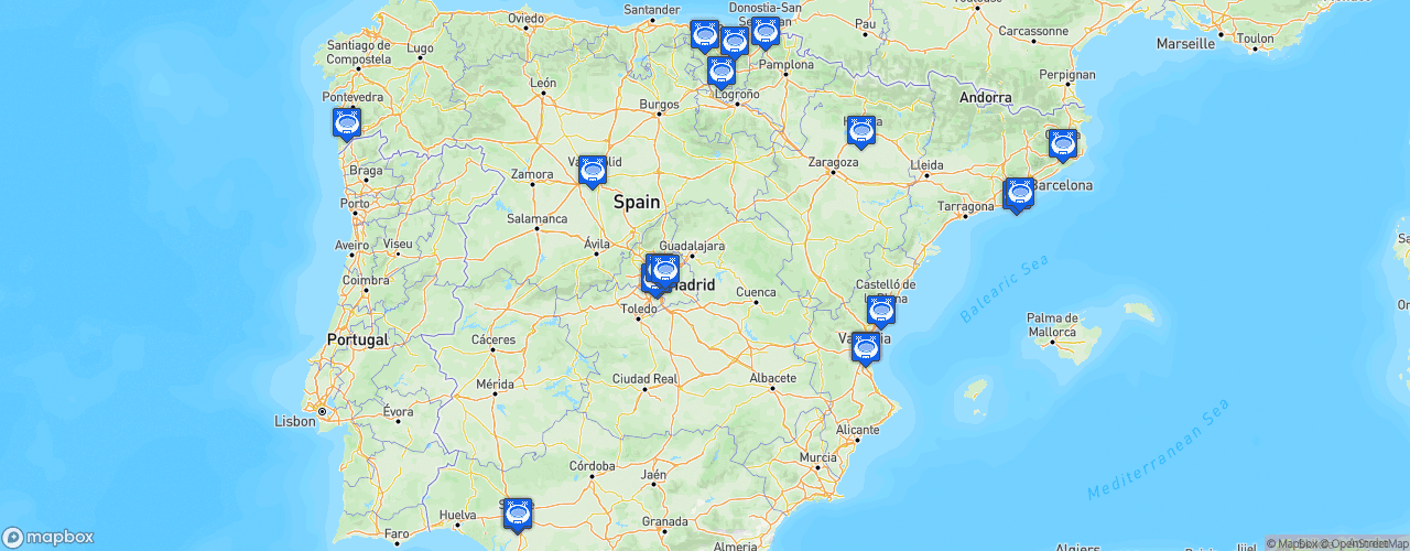 Static Map of LaLiga - Saison 2018-2019 - LaLiga Santander