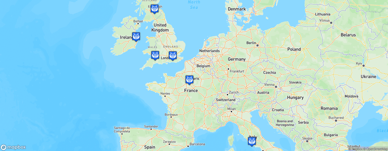 Static Map of Tournoi des Six Nations - Saison 2019 - NatWest Six Nations