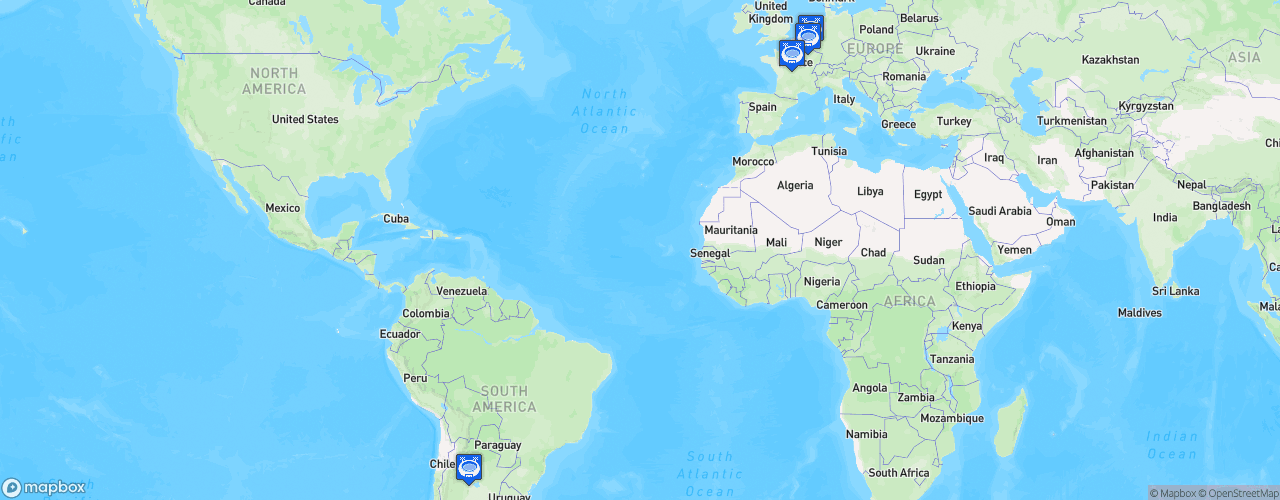 Static Map of Coupe du Monde de BMX - Saison 2018