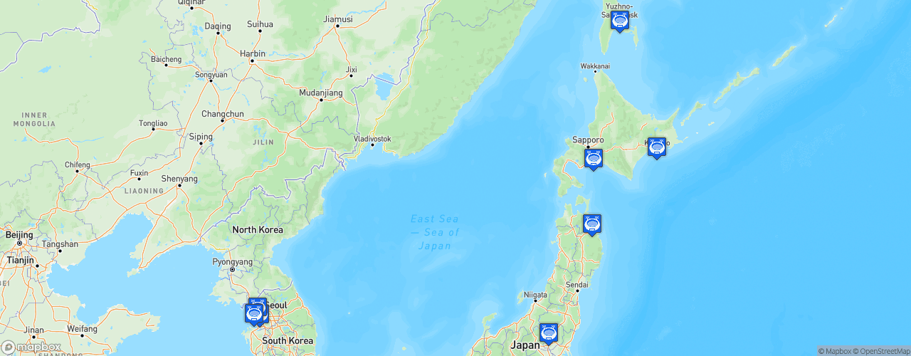 Static Map of Asia League Ice Hockey - Saison 2018-2019