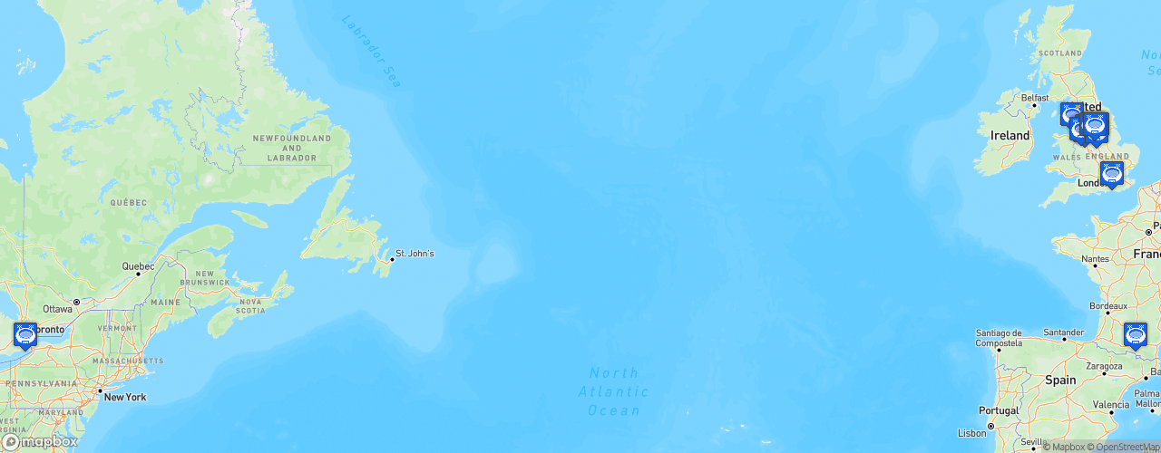 Static Map of RFL Championship - Saison 2018 - Betfred Championship