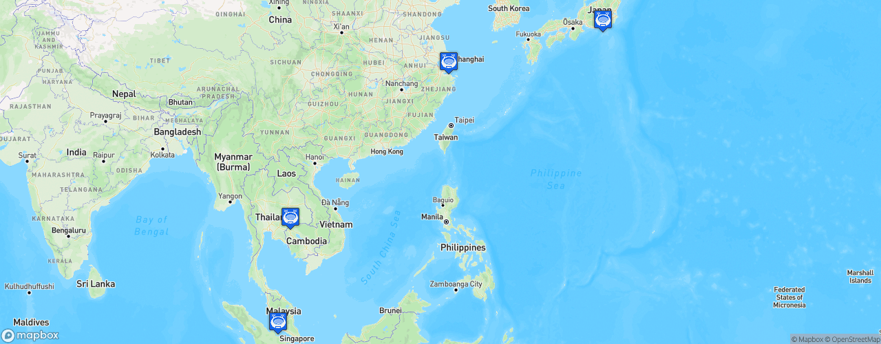 Static Map of Asian Le Mans Series - Saison 2018-2019