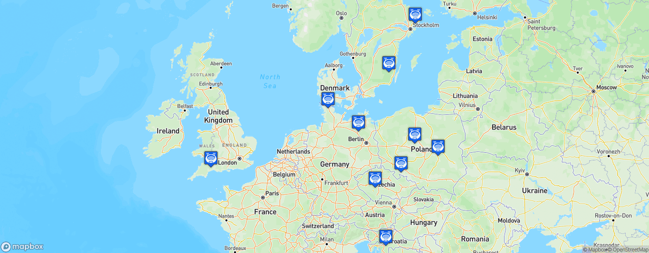 Static Map of FIM Speedway Grand Prix - Saison 2019