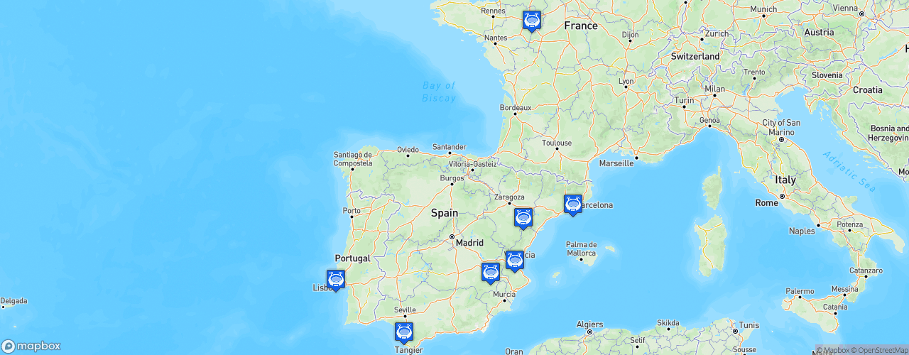 Static Map of FIM JuniorGP World Championship - Saison 2018