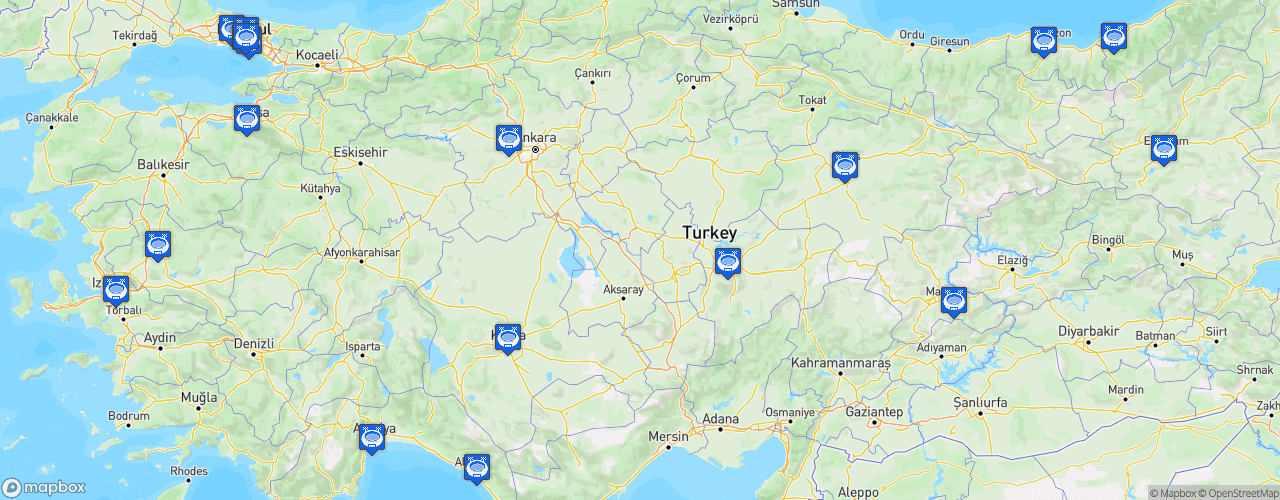 Static Map of Süper Lig - Saison 2018-2019 - Spor Toto Süper Lig Lefter Küçükandonyadis Sezonu