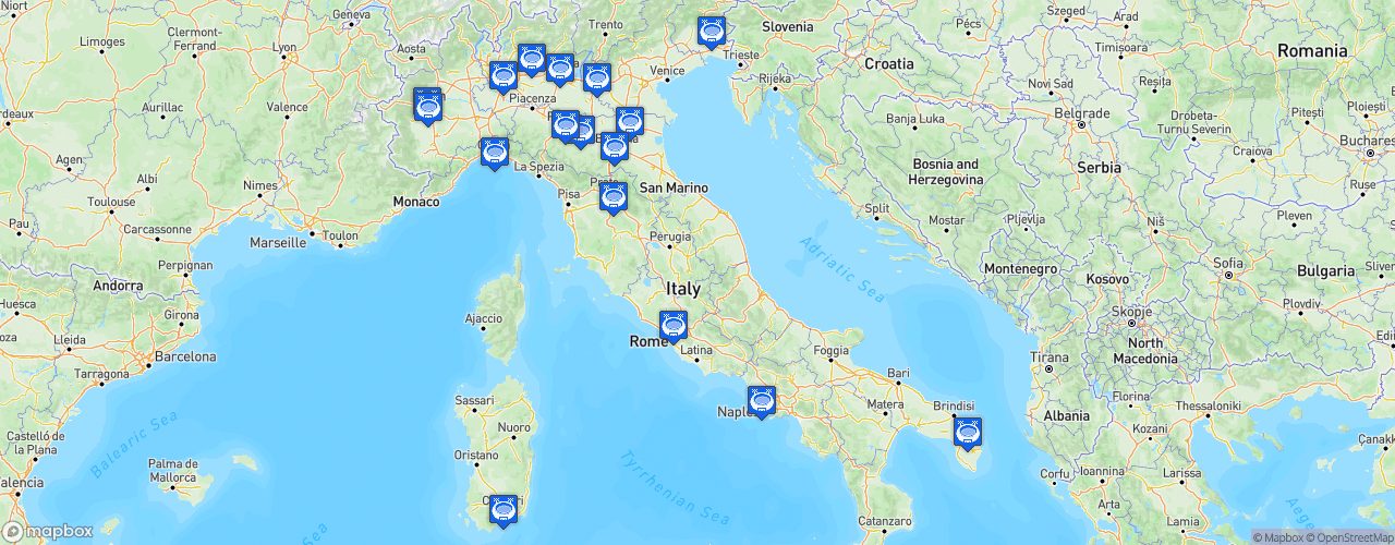 Static Map of Lega Serie A - Saison 2019-2020