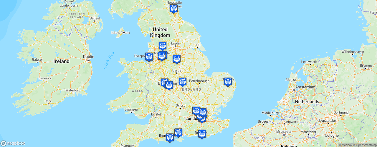 Static Map of Premier League - Saison 2019-2020