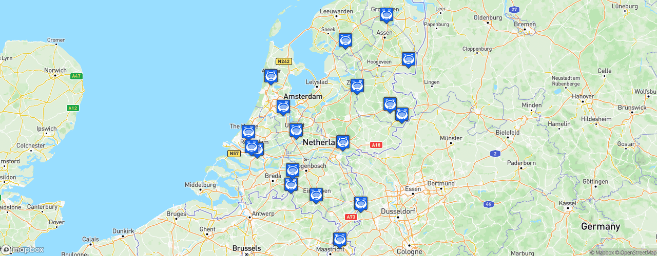 Static Map of Eredivisie - Saison 2019-2020
