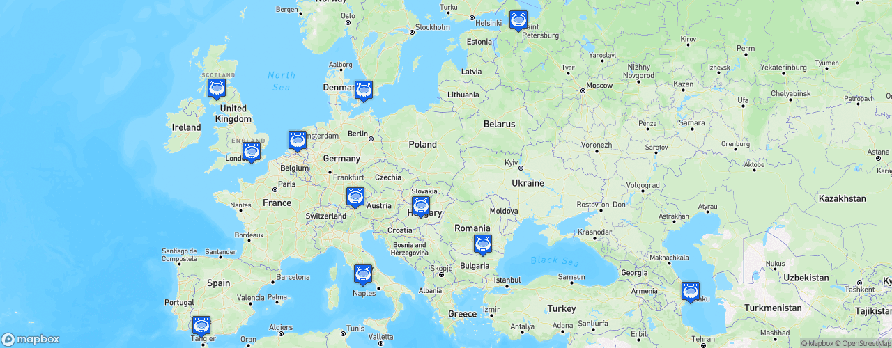 Static Map of Championnat d'Europe de football UEFA - UEFA Euro 2021