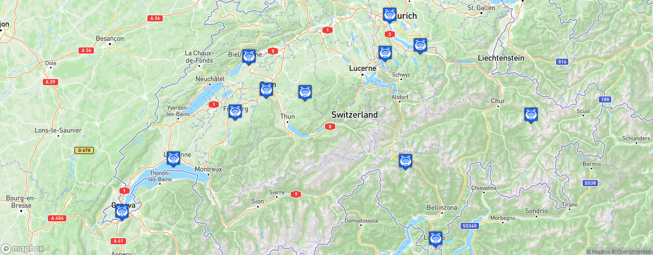 Static Map of National League - Saison 2019-2020