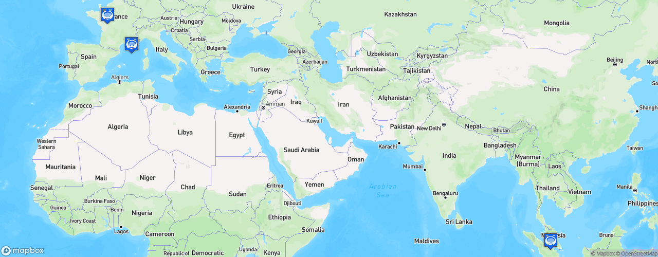 Static Map of FIM EWC - Saison 2019-2020