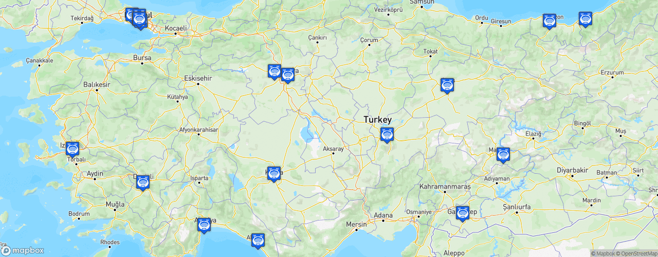 Static Map of Süper Lig - Saison 2019-2020 - Spor Toto Süper Lig Lefter Küçükandonyadis Sezonu