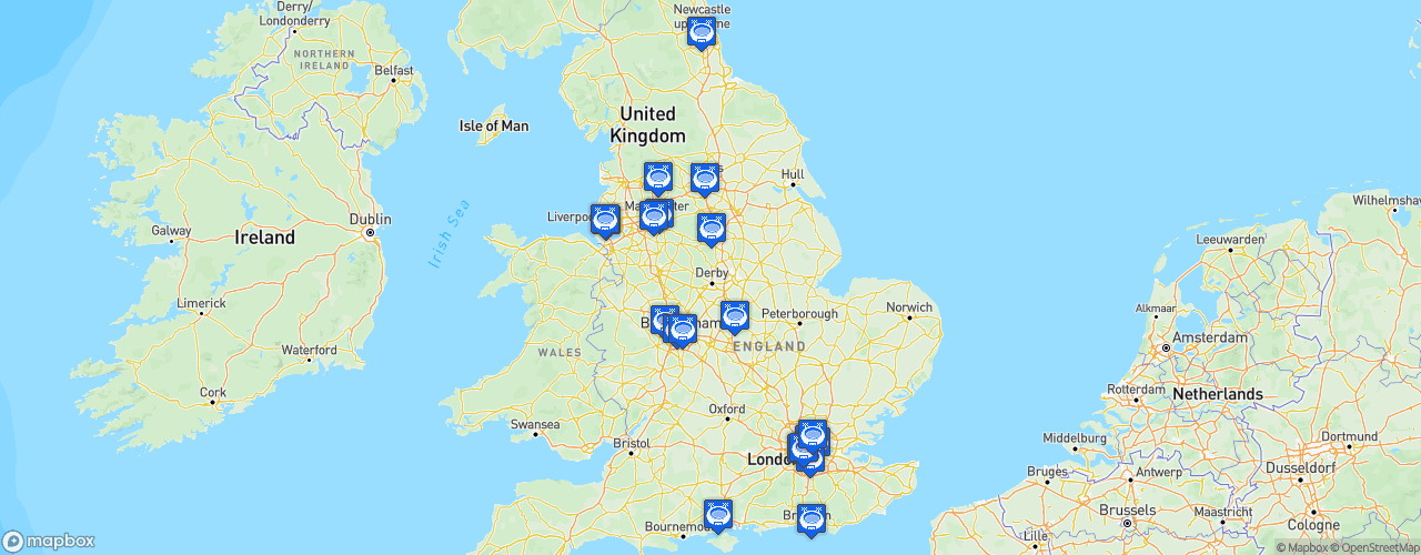 Static Map of Premier League - Saison 2020-2021