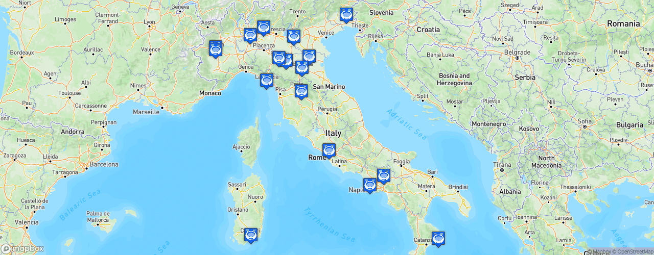 Static Map of Lega Serie A - Saison 2020-2021