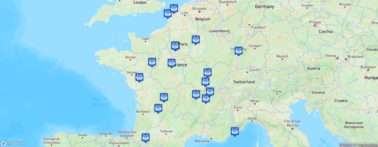 Static Map of Betclic Elite - Saison 2020-2021 - Jeep Elite
