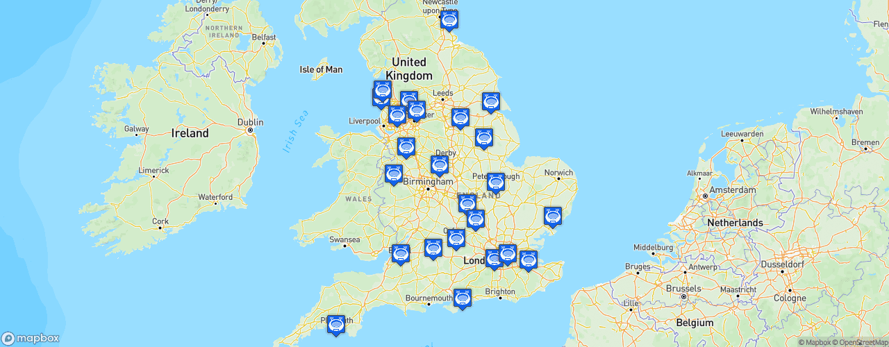 Static Map of EFL League One - Saison 2020-2021