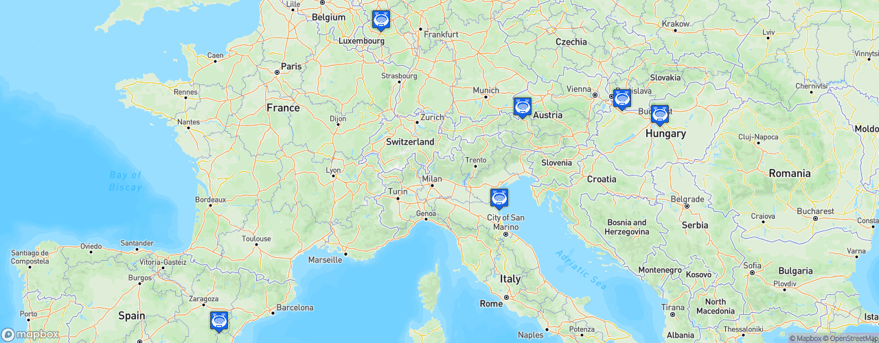 Static Map of FIA World Touring Car Cup - Saison 2020