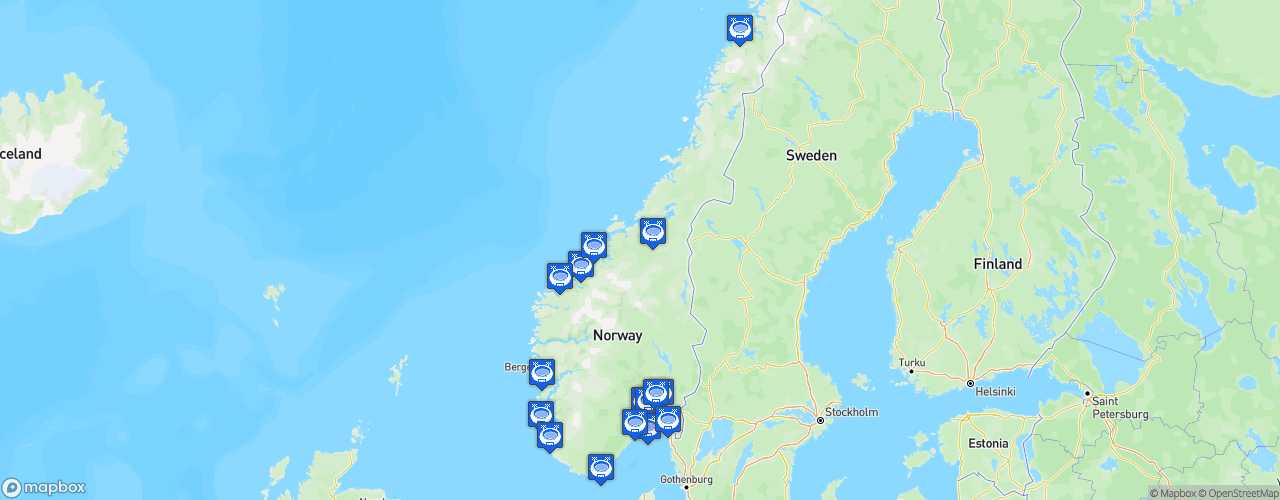 Static Map of Eliteserien - Saison 2020