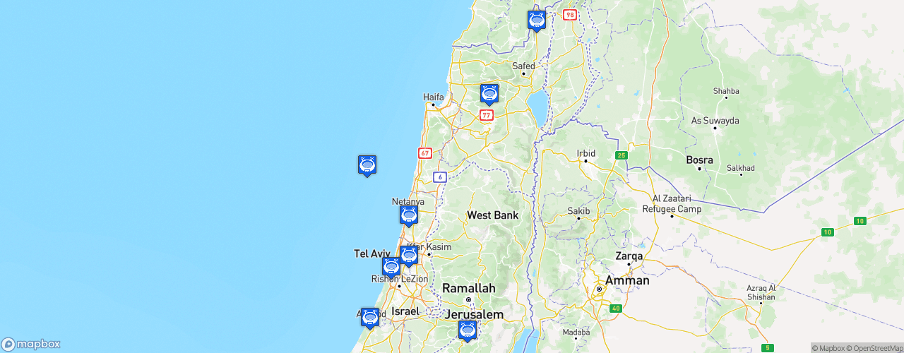 Static Map of Israeli Premier League - Saison 2020-2021 - Tel Aviv Stock Exchange League