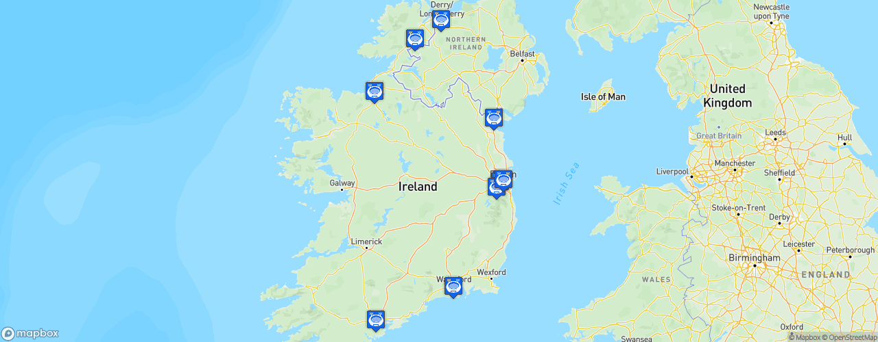 Static Map of League of Ireland Premier Division - Saison 2020 - SSE Airtricity League