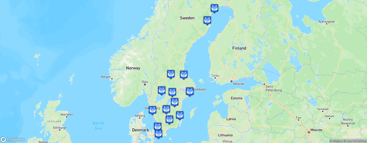 Static Map of Svenska hockeyligan - Saison 2020-2021