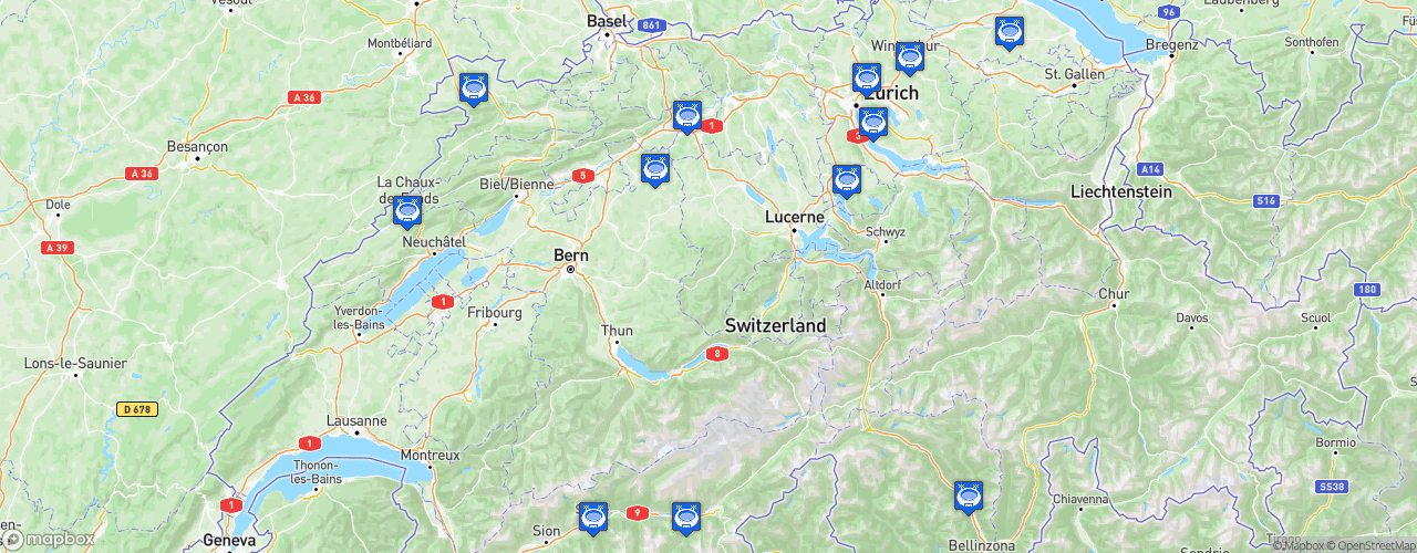 Static Map of Swiss League - Saison 2020-2021