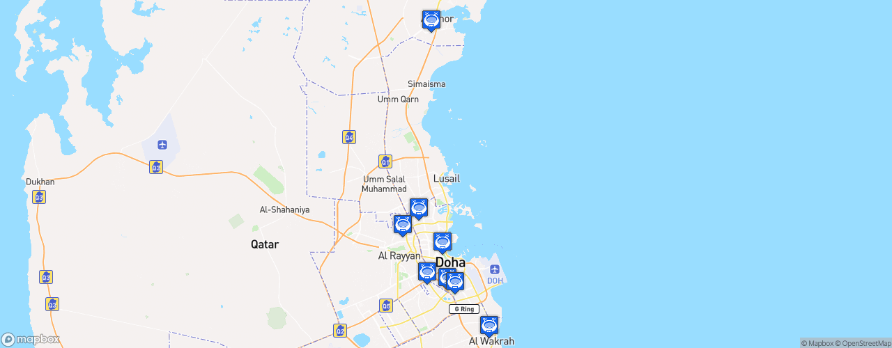 Static Map of Qatar Stars League - Saison 2020-2021 - QNB