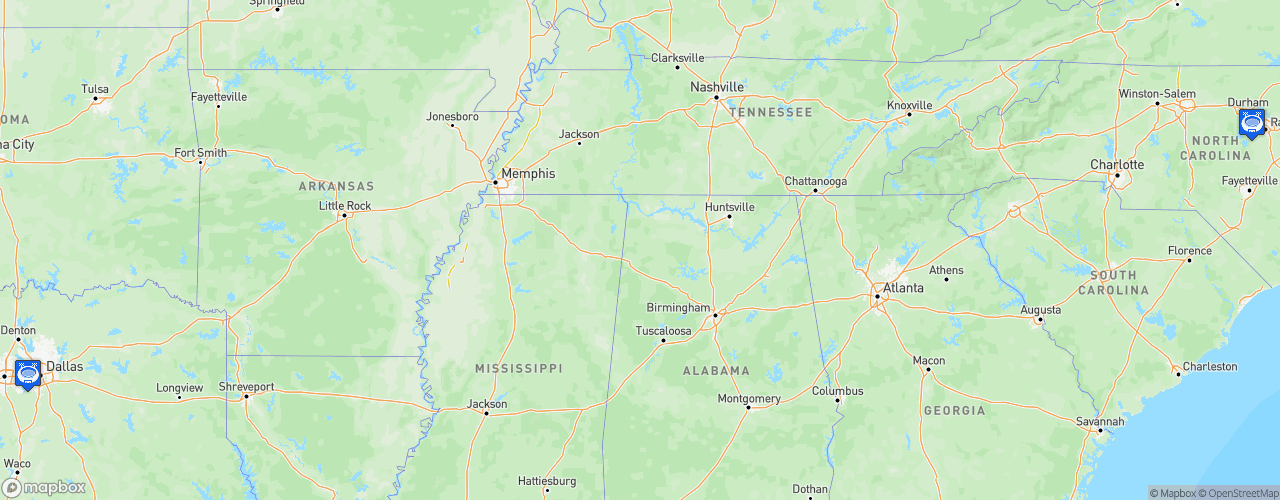 Static Map of Major League Cricket - Saison 2023