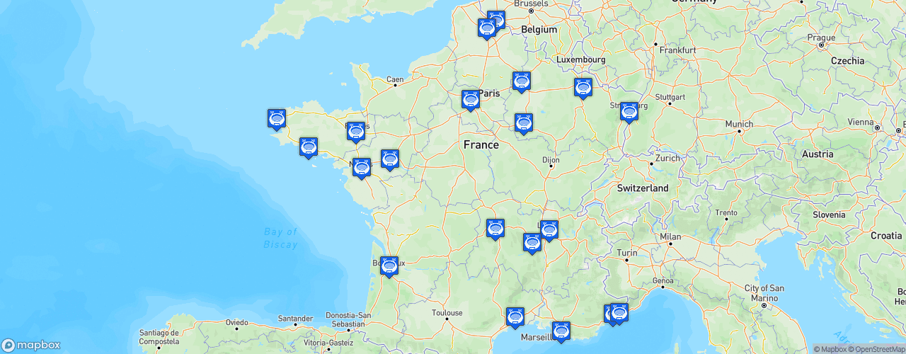 Static Map of Ligue 1 - Saison 2021-2022 - Uber Eats