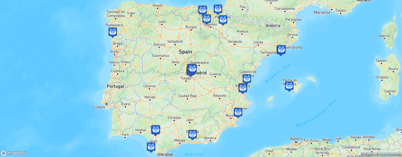Static Map of LaLiga - Saison 2021-2022 - LaLiga Santander