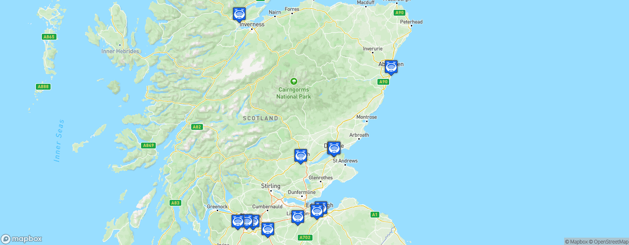 Static Map of Scottish Premiership - Saison 2021-2022