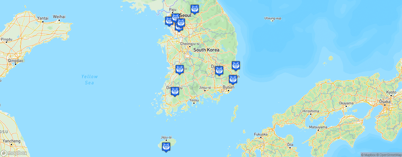 Static Map of K League 1 - Saison 2021
