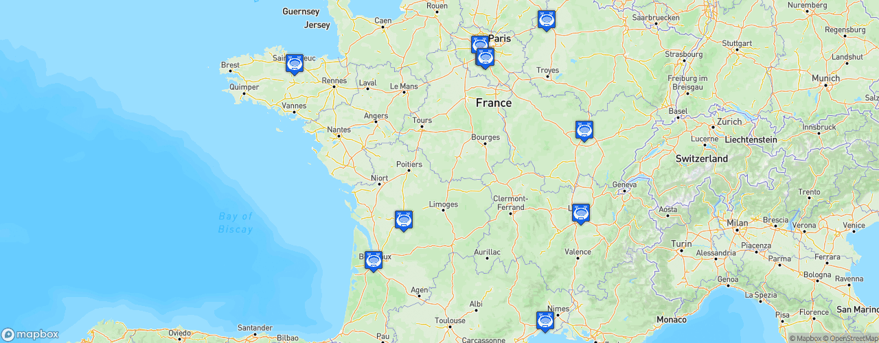 Static Map of FFF D1 Arkema - Saison 2021-2022 - Arkema