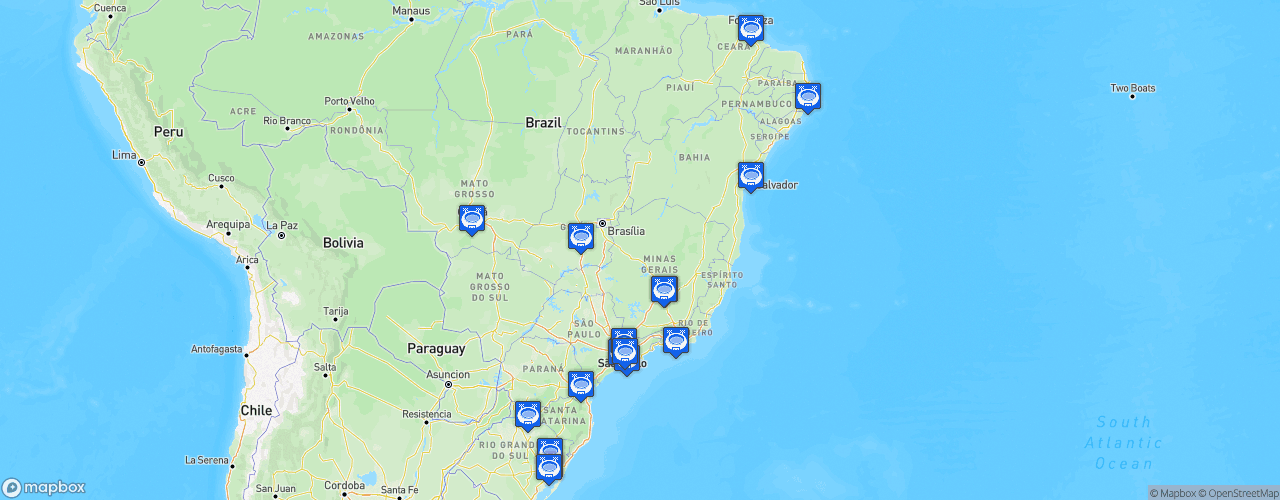 Static Map of Brasileirão Série A - Saison 2021