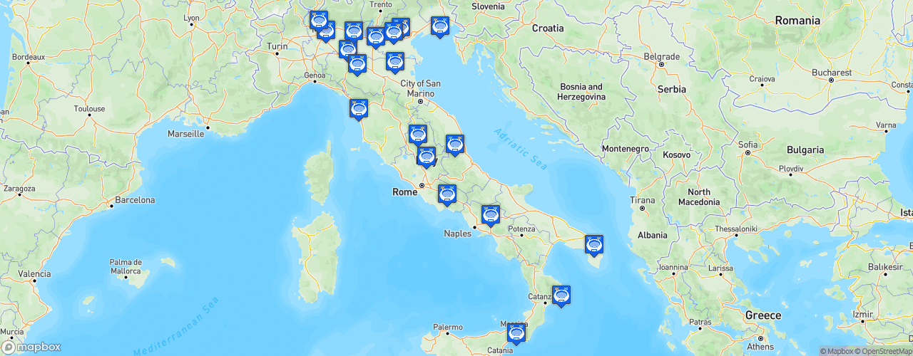 Static Map of Lega Serie B - Saison 2021-2022 - Serie BKT