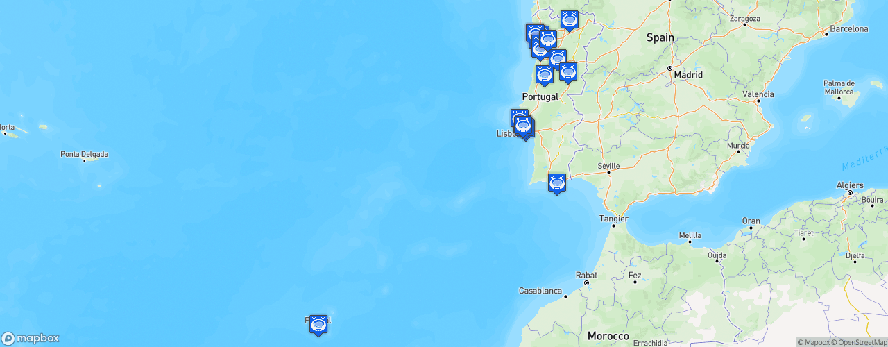 Static Map of Liga Portugal 2 - Saison 2021-2022