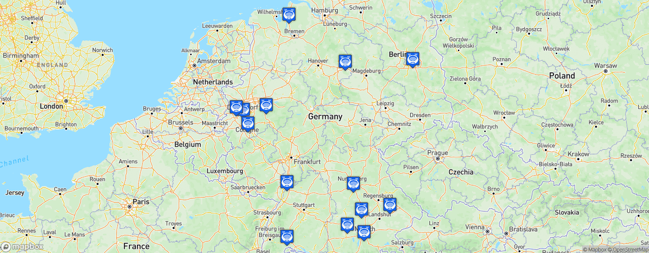 Static Map of Deutsche Eishockey Liga - Saison 2021-2022
